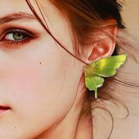 Handmade Shimmery Butterfly Stud Earrings, Sparkling Jewel-Tone Statement Earrings, Gradient Glittering Fairy Wing Wire Resin Jewelry,