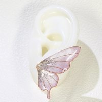 Handmade Ethreal Butterfly Wing Stud Earrings, Fairycore Glitter Resin Fairy Wings, Delicate Lightweight Jewelry Gift