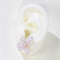 Handmade Iridescent Iris Orchid Flower Stud Earrings,  Resin Floral Whimsical Elegant Jewelry, Botanical Nature Inspired Accessories