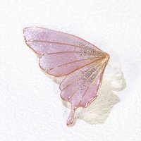 Handmade Ethreal Butterfly Wing Stud Earrings, Fairycore Glitter Resin Fairy Wings, Delicate Lightweight Jewelry Gift