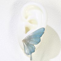 Handmade Ethreal Butterfly Wing Stud Earrings, Fairycore Glitter Resin Fairy Wings, Delicate Lightweight Jewelry Gift