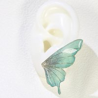 Handmade Ethreal Butterfly Wing Stud Earrings, Fairycore Glitter Resin Fairy Wings, Delicate Lightweight Jewelry Gift