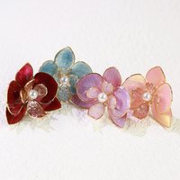 Handmade Orchid Flower Earrings
