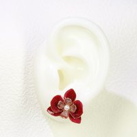 Handmade Orchid Flower Earrings