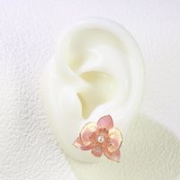 Handmade Orchid Flower Earrings