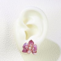 Handmade Orchid Flower Earrings