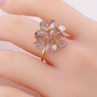 Handmade Hydrangea Flowers Earrings and Adjustable Rings, Romatic Floral Jewelry, Delicate Botanical Studs Gift, Hypoallergenic, Clip On