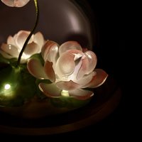 Handmade Mini Lotus Flower Pond Ambience Night Light Rechargeable Lamp