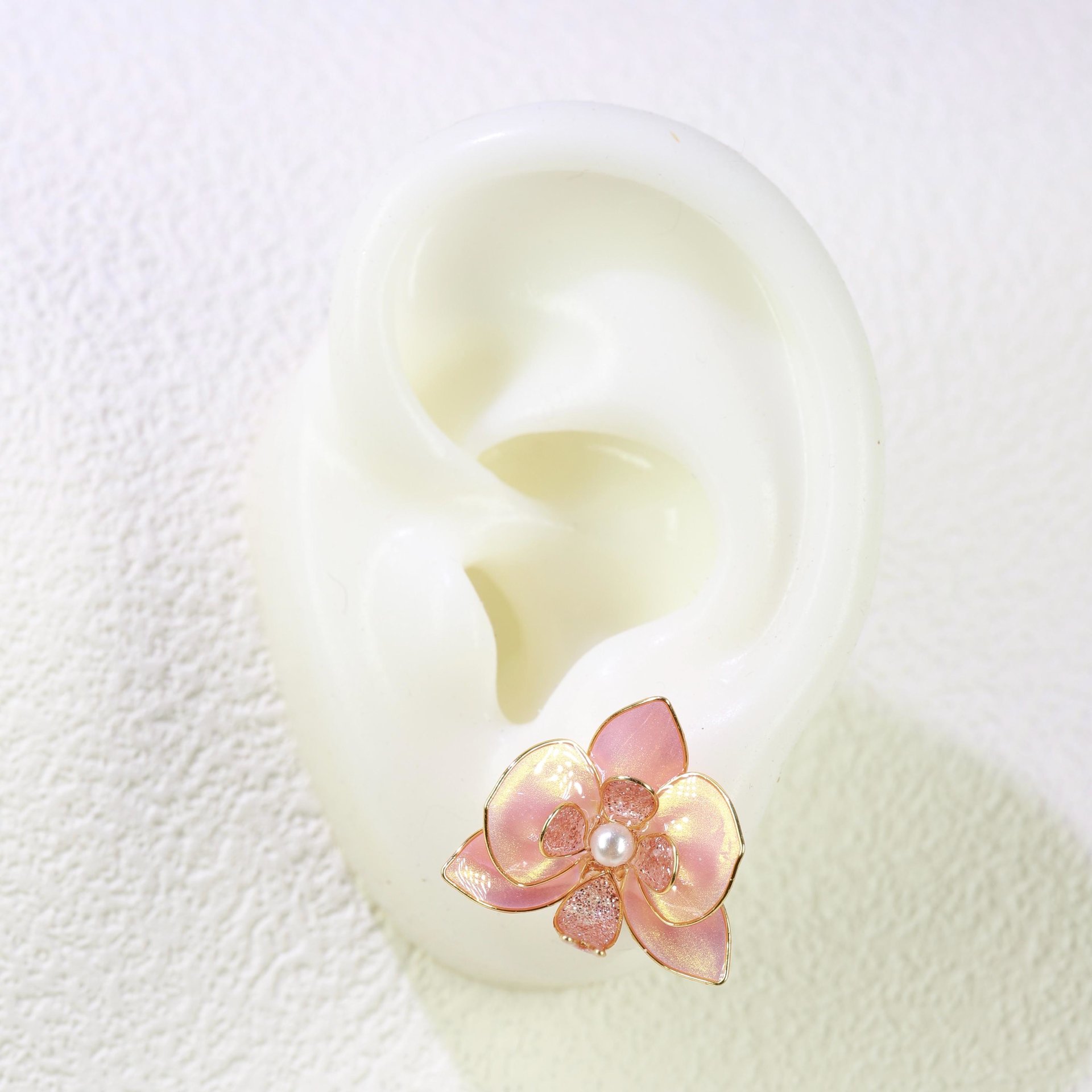 Handmade Orchid Flower Earrings