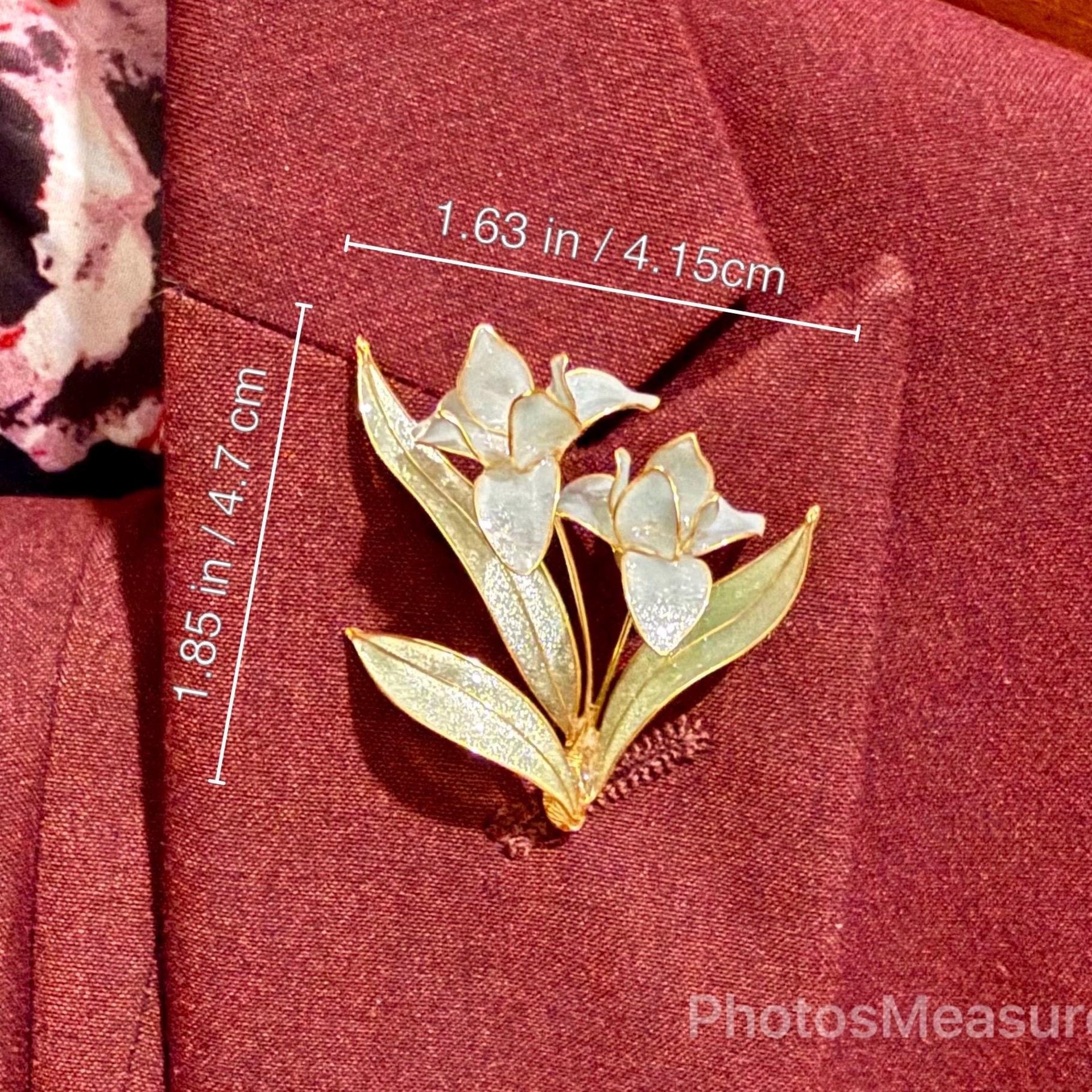 Handmade Iris Brooch Pin