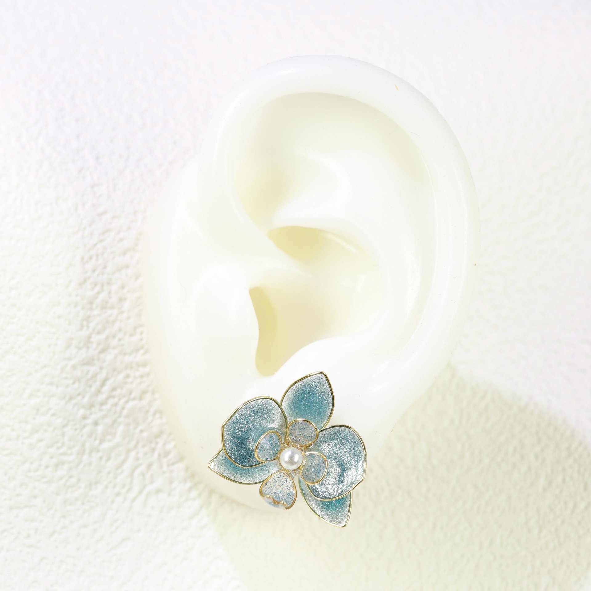Handmade Orchid Flower Earrings
