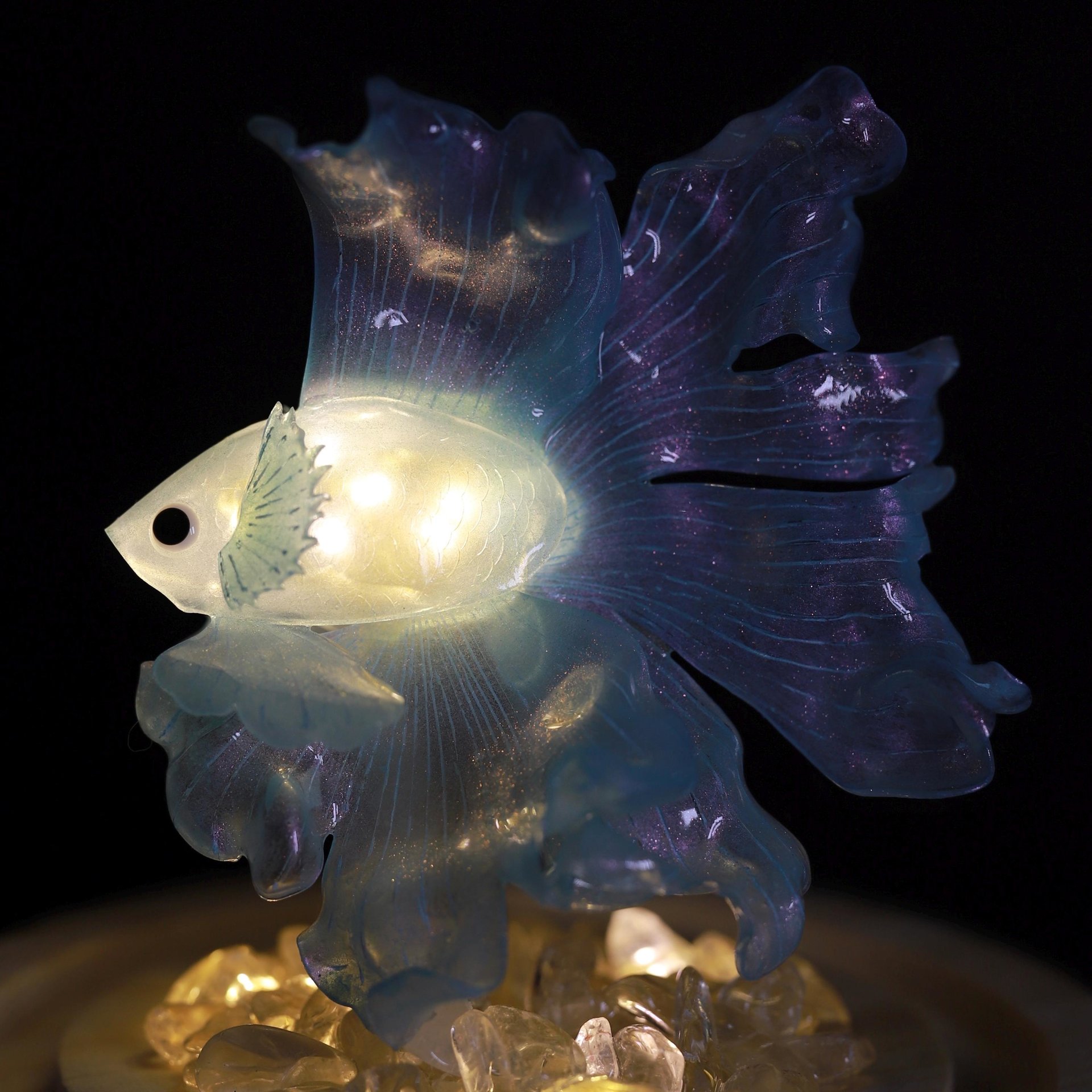 Handmade Mini Betta Fish Aquarium Lamp