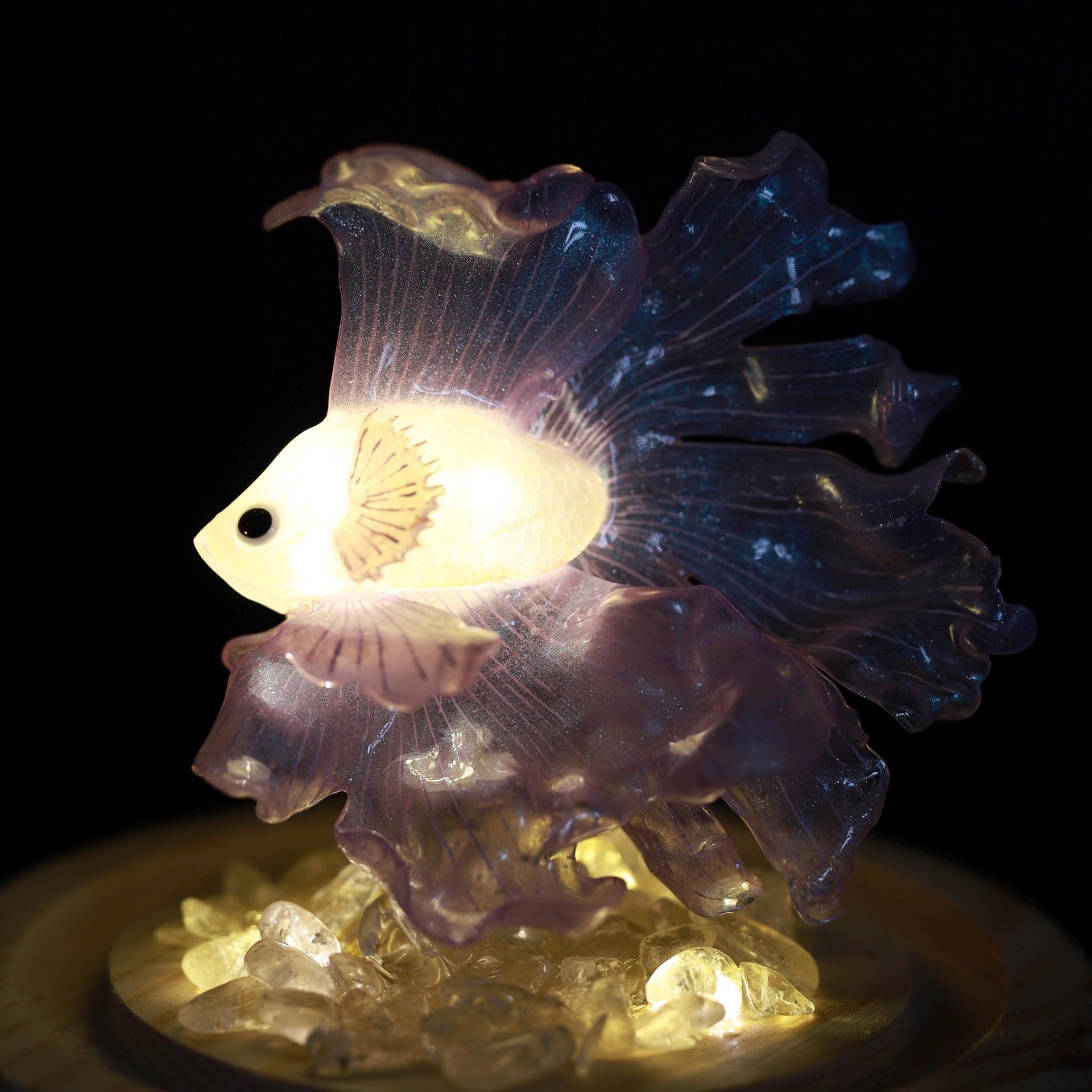 Handmade Mini Betta Fish Aquarium Lamp