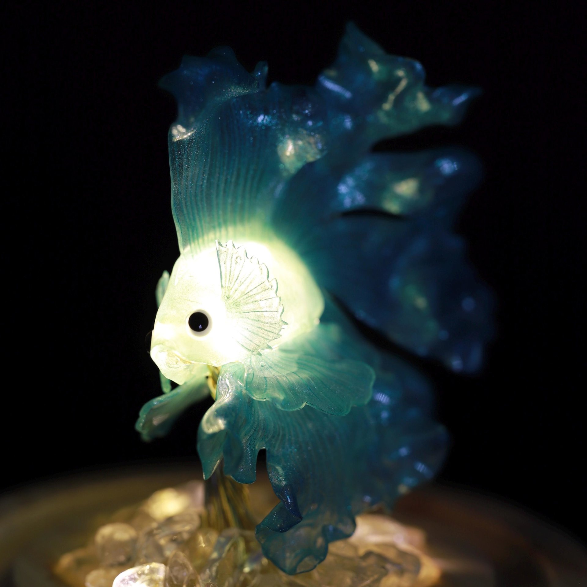 Handmade Mini Betta Fish Aquarium Lamp