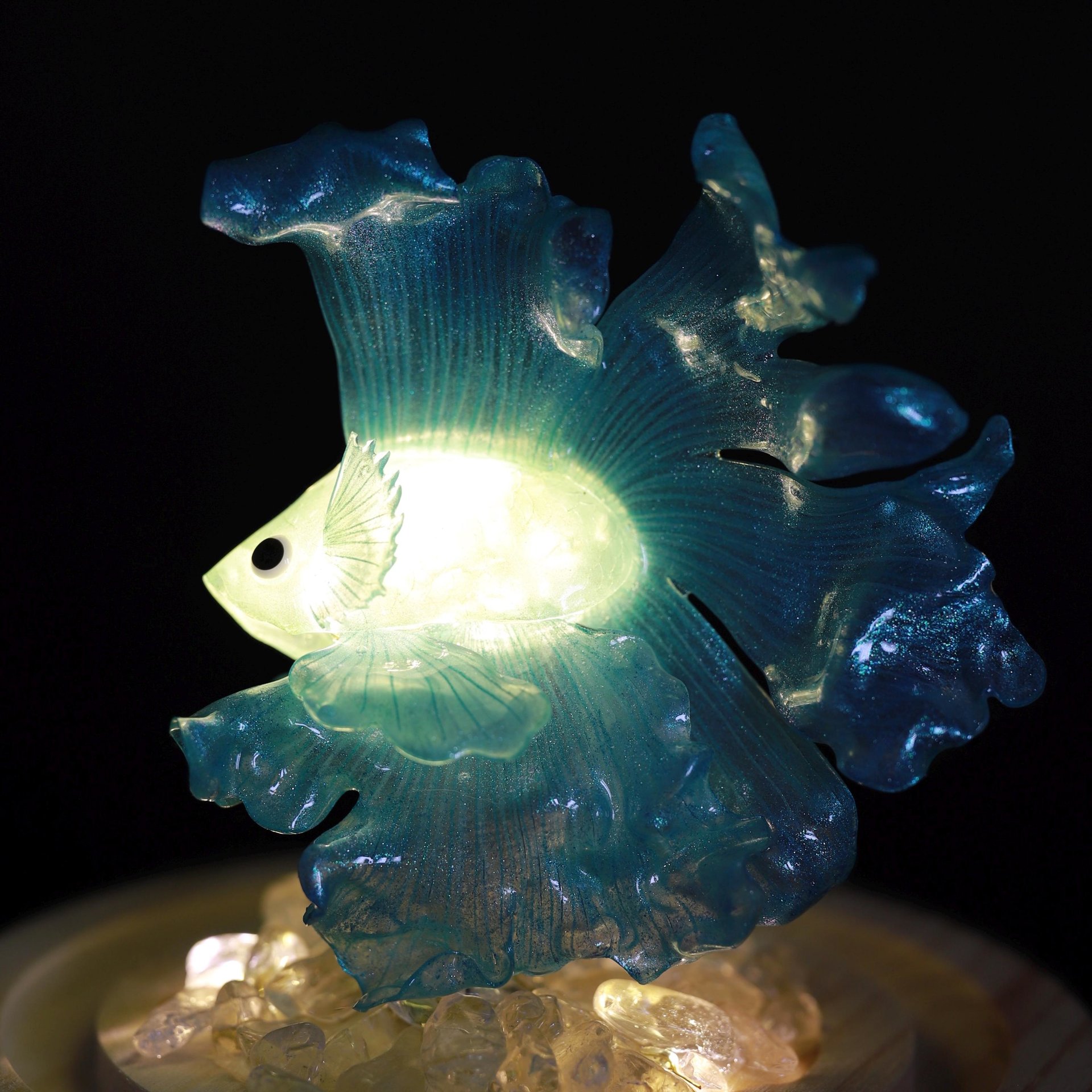 Handmade Mini Betta Fish Aquarium Lamp