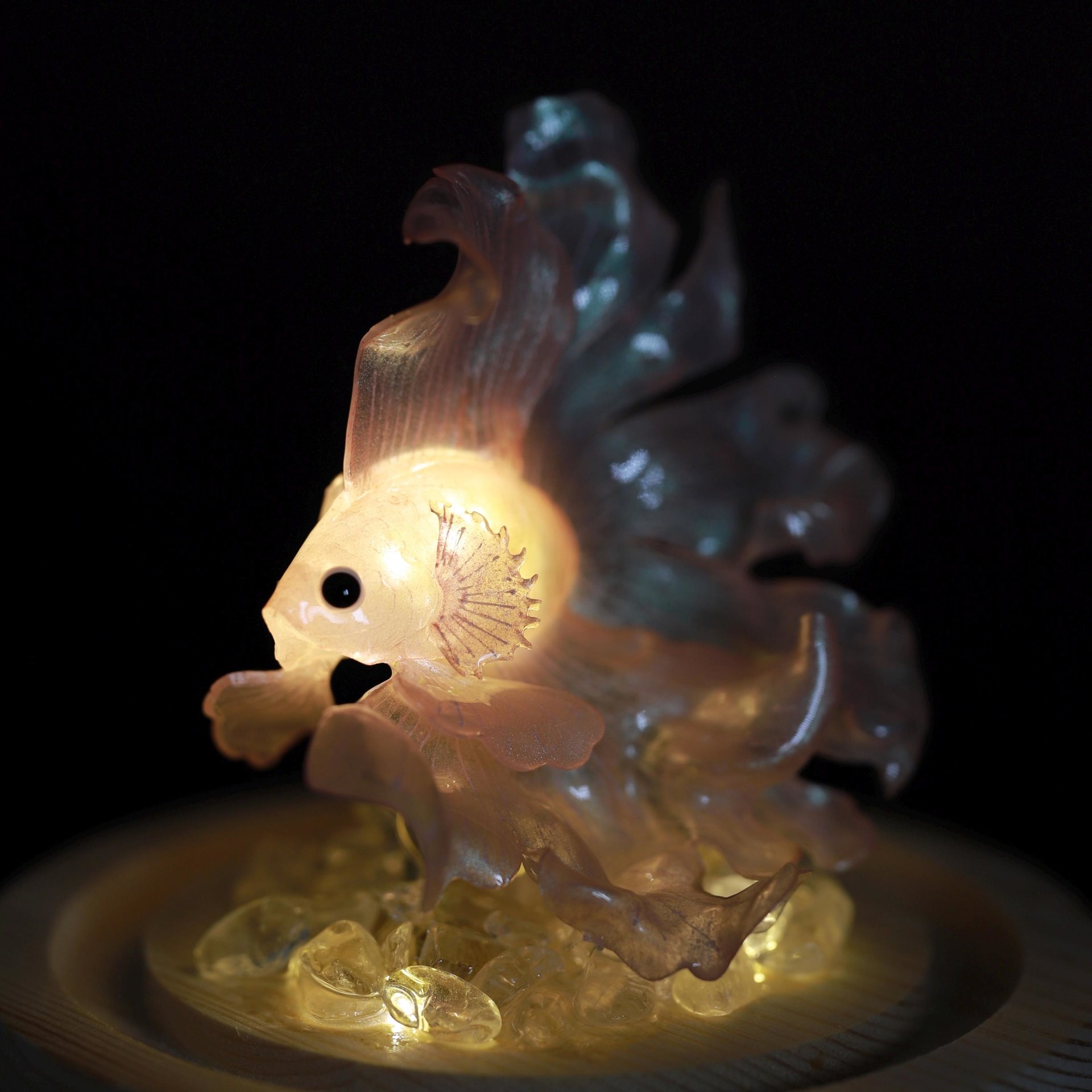 Handmade Mini Betta Fish Aquarium Lamp